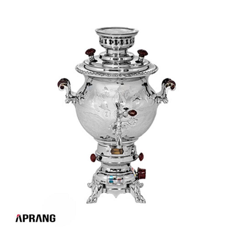 سماور گازسوز گروه صنعتی برادران سیفی مدل 2012 طرحدار ظرفیت 7 لیتر