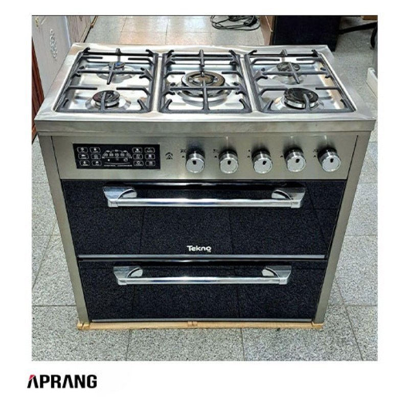 اجاق گاز طرح فر تکنوا مدل رویه استیل