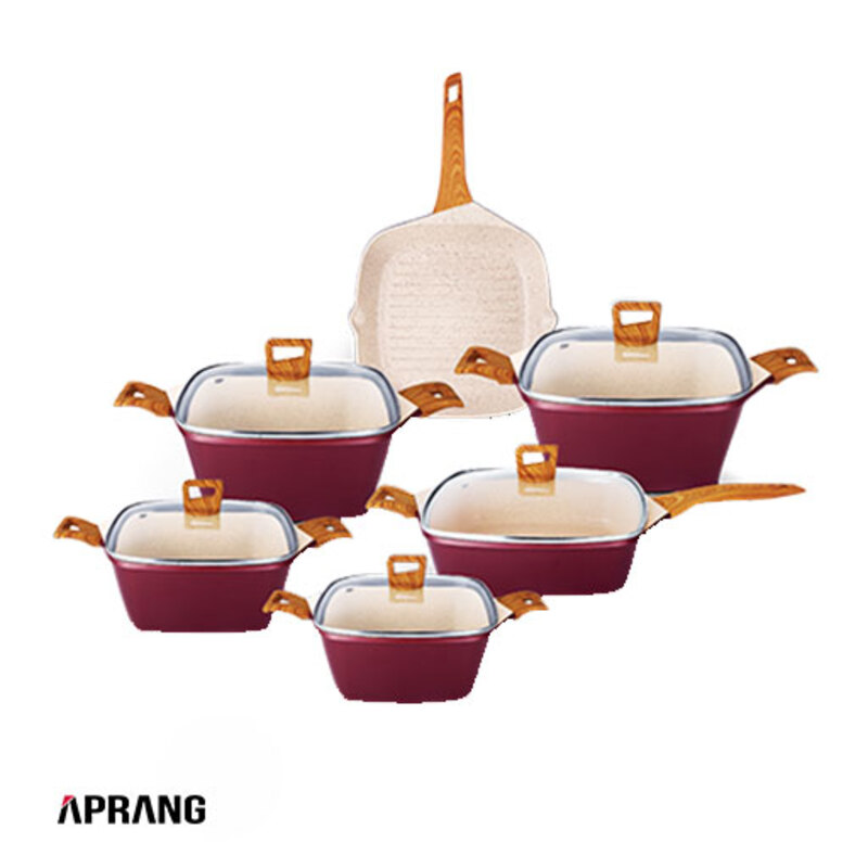 سرویس قابلمه گرانیتی ماربل 11پارچه پرشیا فرانس مدل PR-4511 - بنفش