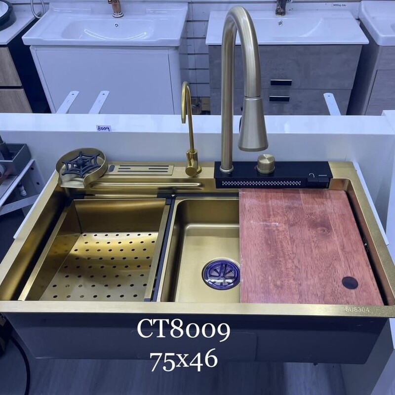 سینک ظرفشویی سیتی مارکت مدل CT8009-طلایی