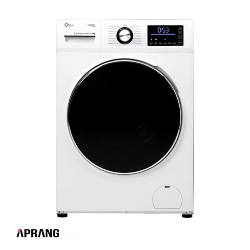 ماشین لباسشویی جی پلاس مدل GWM-K945 ظرفیت 9 کیلوگرم - نقره ای
