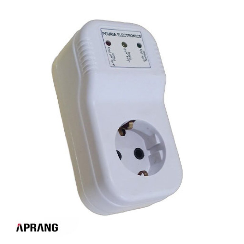 محافظ ولتاژ پوریا الکترونیک مدل PA200 تک پریز ارت دار